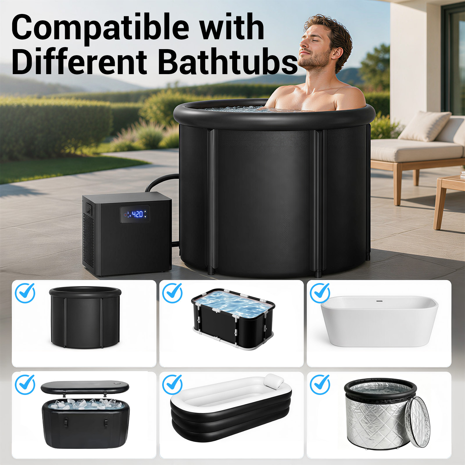 Oval Ice Bath Chiller & Cold P - огляд і ціна Water Bath Laboratory