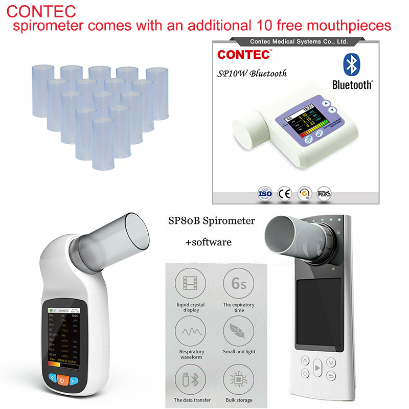 20/50/100pcs Reusable mouth pi - огляд і ціна Spirometer Lung Function