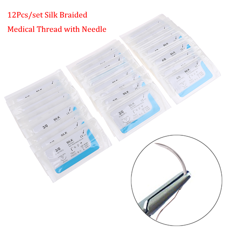 12PCS 75cm 2/0 3/0 4/0 Dental  - огляд і ціна Surgical Instrument Set
